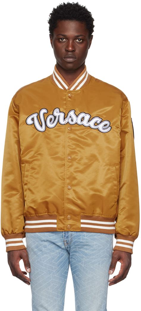 black and gold versace jacket|versace varsity jacket.